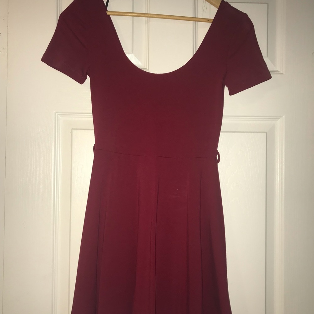 Red mini dress